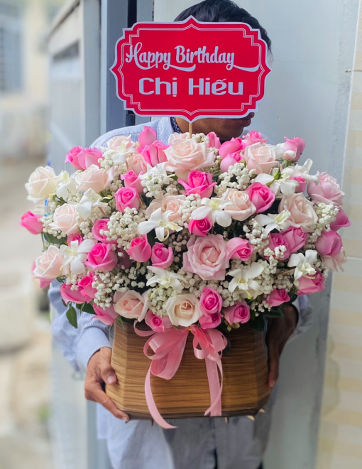 Giỏ Hoa Sinh Nhật HSN 129 New